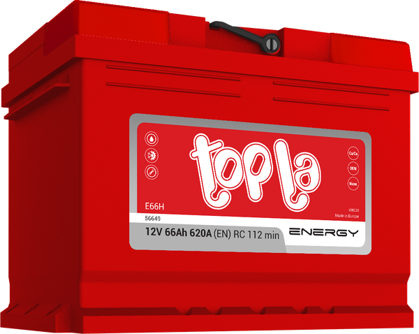 Изображение товара Автомобильный аккумулятор Topla Energy R+ 66R L2 (66 А/ч)