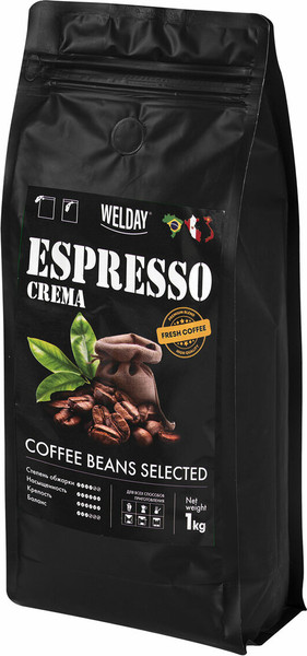 Изображение товара Кофе в зернах Welday Espresso Crema (1кг)