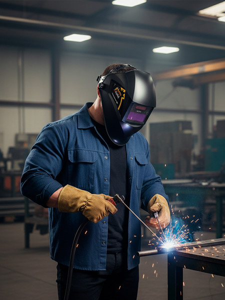 Изображение товара Сварочная маска AURA welding Ф1 СБ Хамелеон 90x35мм DIN 3/11