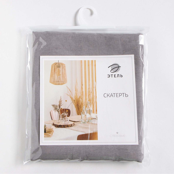 Изображение товара Скатерть Этель Eco 136x180 / 9631121 (серый)
