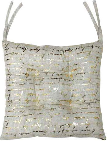 Изображение товара Подушка на стул MATEX Luxury. Писание / 44-116 (золотой/светло-серый)