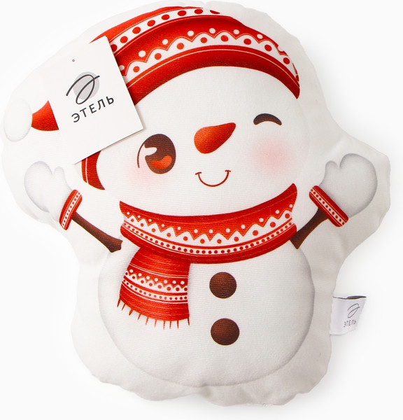 Изображение товара Подушка декоративная Этель Снеговичок / 10454201 (30x32, велюр)