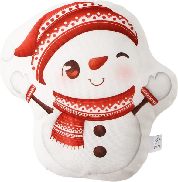 Изображение товара Подушка декоративная Этель Снеговичок / 10454201 (30x32, велюр)
