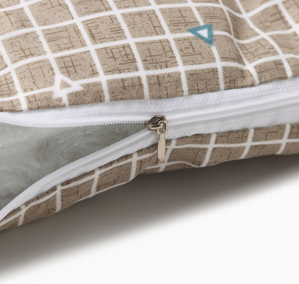 Изображение товара Подушка на стул Этель Клетка / 10713151 (40x40, коричневый)