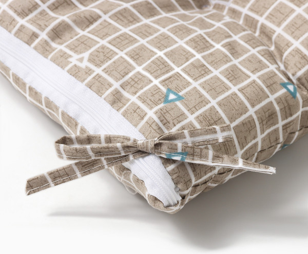 Изображение товара Подушка на стул Этель Клетка / 10713151 (40x40, коричневый)