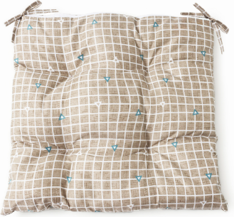 Изображение товара Подушка на стул Этель Клетка / 10713151 (40x40, коричневый)