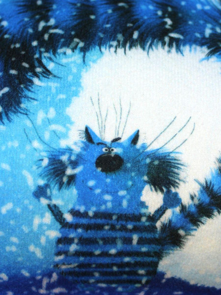 Изображение товара Подушка декоративная MATEX Kotoklism. Снегокот / 52-289 (белый/голубой/синий)