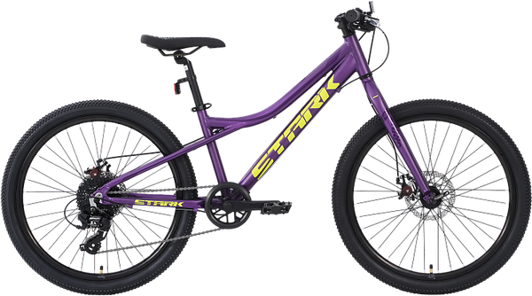 Изображение товара Велосипед STARK Slash 24.1 D 2025 (фиолетовый матовый/кислотно-желтый)