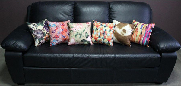 Изображение товара Подушка декоративная MATEX Concept. Аппликация / 34-445 (фуксия/горчичный/бирюзовый)