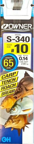 Изображение товара Набор поводков рыболовных Owner S-340 №14 (9шт)