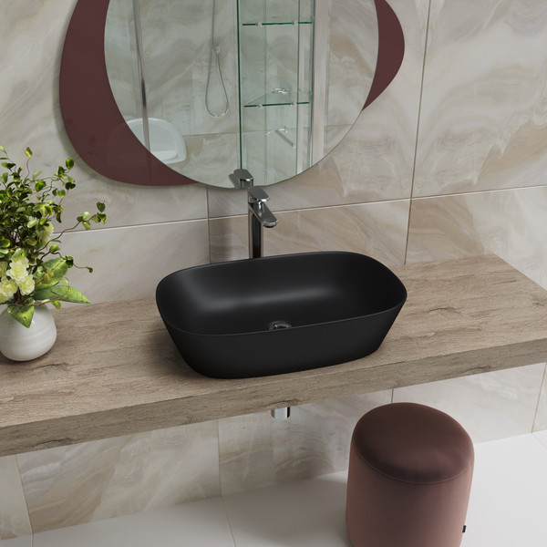 Изображение товара Умывальник Lauter 21393-60-A (60x38, черный матовый)