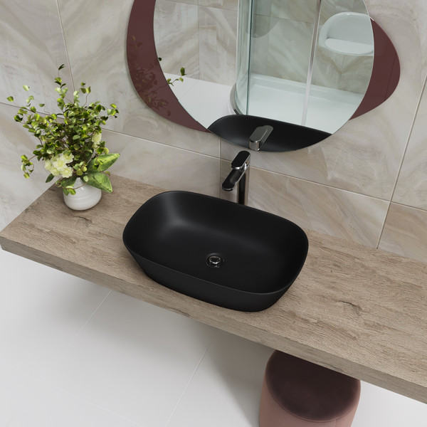 Изображение товара Умывальник Lauter 21393-60-A (60x38, черный матовый)