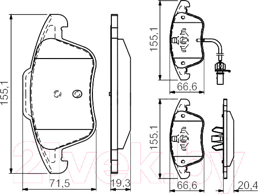 Изображение товара Тормозные колодки Bosch 0986494538