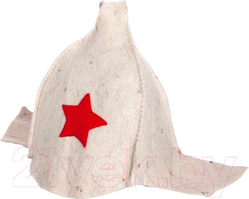 Изображение товара Шапка для бани Банные Штучки Буденовка / 42014 (белый)