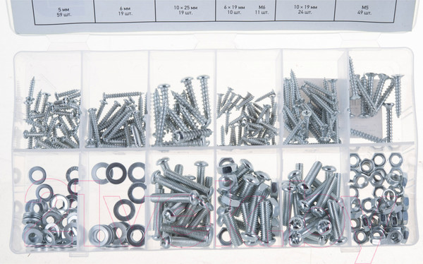 Изображение товара Набор крепежный СибрТех 47609 (347шт)