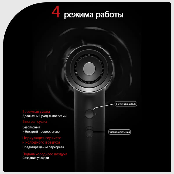 Изображение товара Фен Soocas Airfly P1 (серый)