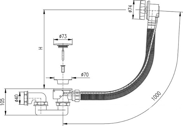Изображение товара Сифон Slezak RAV MD0471-100N