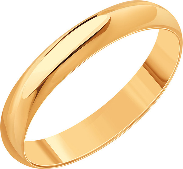 Изображение товара Кольцо обручальное из красного золота 7 КАРАТ П7302-004К143 (р.20)