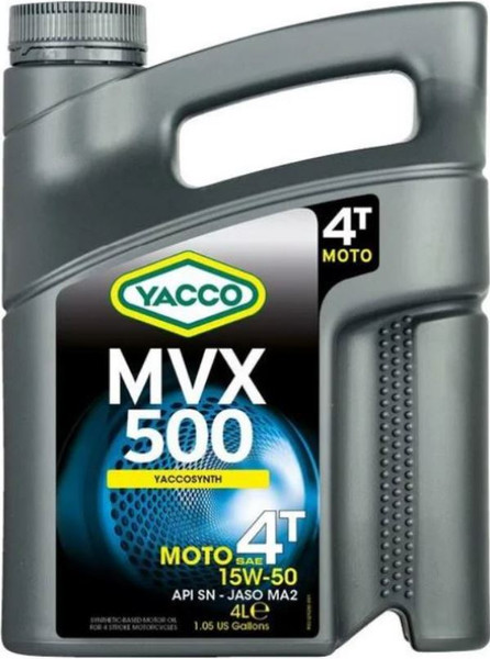 Изображение товара Моторное масло Yacco MVX 500 4T 15W50 (4л)