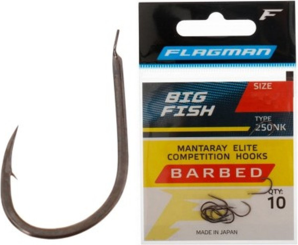 Изображение товара Набор крючков рыболовных Flagman Fishing Big Fish №12 / 250BN-12 (10шт)