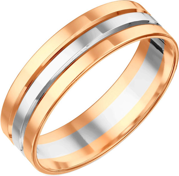 Изображение товара Кольцо обручальное из комбинированного золота 7 КАРАТ П7402-001К14 (р.18)