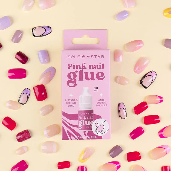 Изображение товара Клей для накладных ногтей Selfie Star Ultimate Bond Nail Glue Pink (2.7мл)