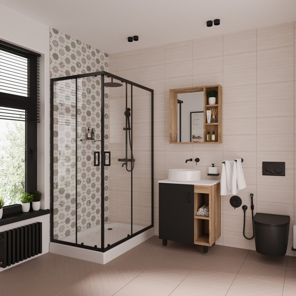 Изображение товара Душевой уголок Niagara NG-6810-08 120x80x195 (черный)