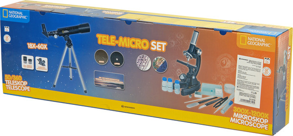 Изображение товара Набор оптических приборов Bresser National Geographic 50/360 и 300x-1200x / 31310