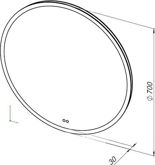 Изображение товара Зеркало Aquanet Арт D 700 LED RGB / 336633