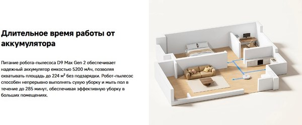 Изображение товара Робот-пылесос Dreame D9 Max Gen 2 / RLD34GA (белый)