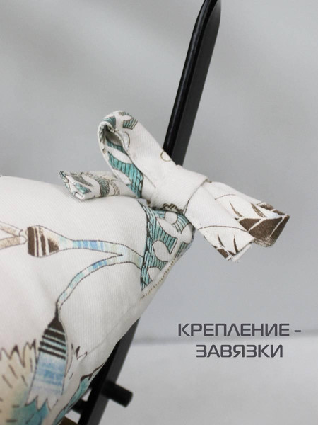 Изображение товара Подушка на стул MATEX Homely. Бирюзовые Листочки / 31-475 (бирюзовый/бежевый)