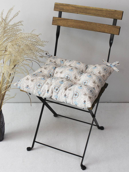 Изображение товара Подушка на стул MATEX Homely. Васильки / 31-536 (серый/голубой)