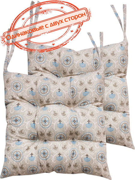 Изображение товара Подушка на стул MATEX Homely. Васильки / 31-536 (серый/голубой)