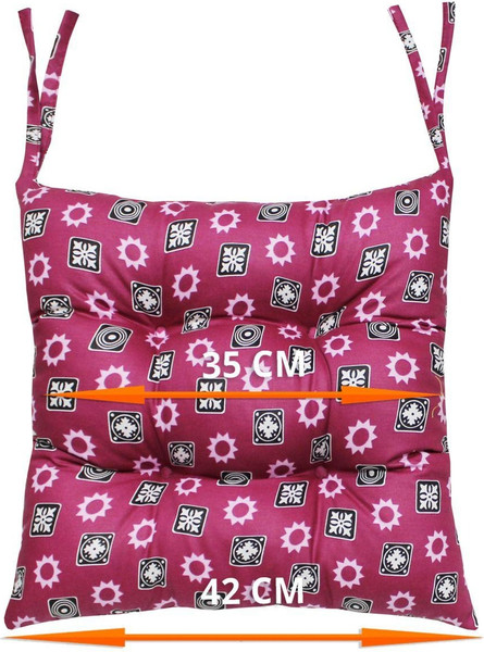 Изображение товара Подушка на стул MATEX Homely. Солнце на бордовом / 19-466 (бордовый/черный)