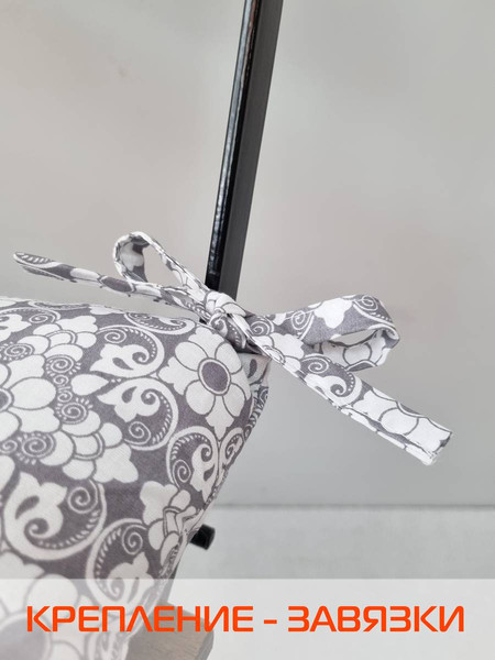 Изображение товара Подушка на стул MATEX Homely. Узор на коричневом / 19-497 (белый/светло-коричневый)