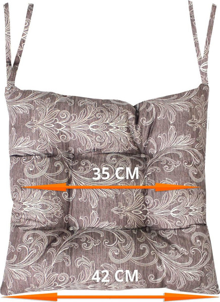 Изображение товара Подушка на стул MATEX Homely. Узоры на коричневом / 31-451 (темно-коричневый)