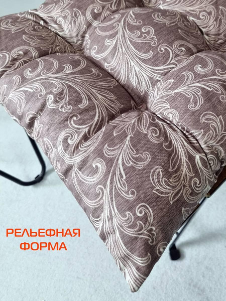 Изображение товара Подушка на стул MATEX Homely. Узоры на коричневом / 31-451 (темно-коричневый)