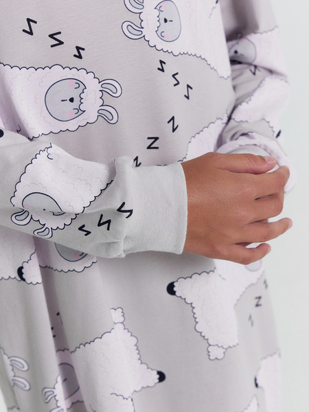 Изображение товара Сорочка детская Mark Formelle 577718 (р.146-72, ламы на светло-сером)