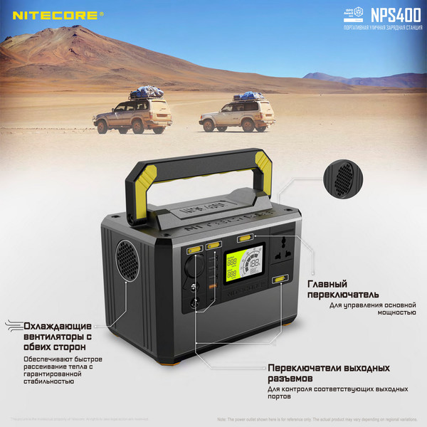 Изображение товара Портативная зарядная станция Nitecore NPS400