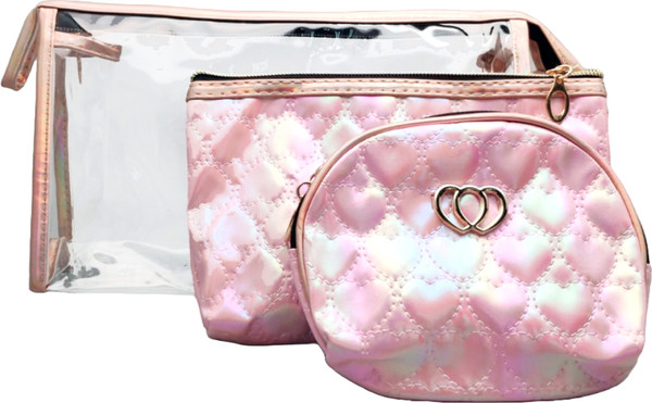 Изображение товара Набор косметичек Kristaller Chameleon Heart 3in1 / 25091 (розовый перламутр)
