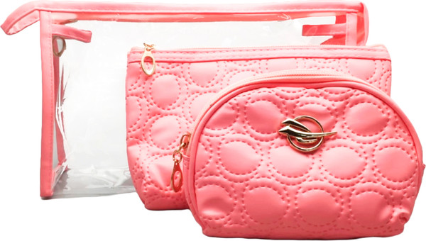 Изображение товара Набор косметичек Kristaller Embossing Circle 3in1 / 25087 (розовый)