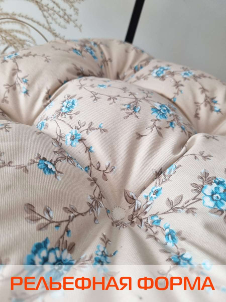 Изображение товара Подушка на стул MATEX Printed / 43-881 (голубой/бежевый)