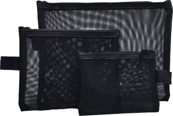 Изображение товара Набор косметичек Kristaller Fine Mesh 3in1 / 25021 (черный)