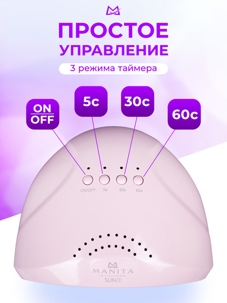 Изображение товара UV/LED лампа для маникюра Manita Professional Sun 1 (розовый)