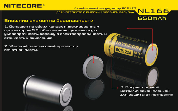 Изображение товара Аккумулятор Nitecore NL166
