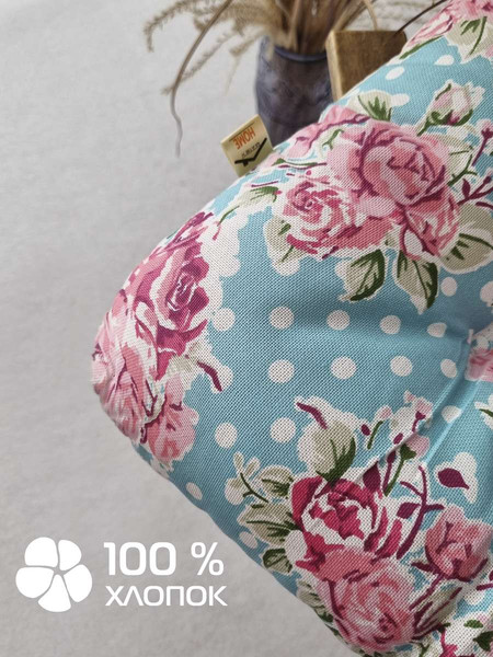 Изображение товара Подушка на стул MATEX Printed / 43-898 (голубой/бордовый)