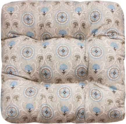 Изображение товара Подушка на стул MATEX Printed. Васильки / 43-935 (серый/голубой)