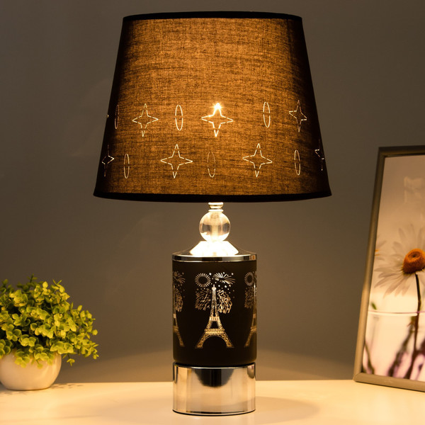 Изображение товара Прикроватная лампа Risalux Малия 9809298 (черный/хромовый)