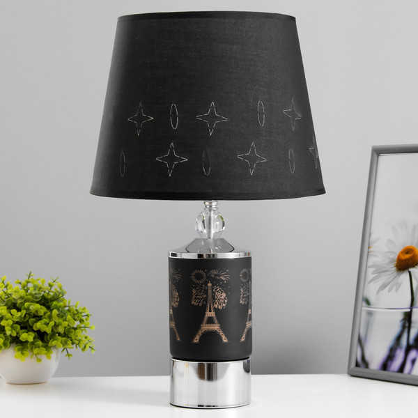 Изображение товара Прикроватная лампа Risalux Малия 9809298 (черный/хромовый)