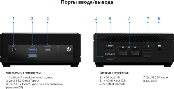Изображение товара Неттоп MSI Cubi N ADL-037XRU (9S6-B0A911-200)